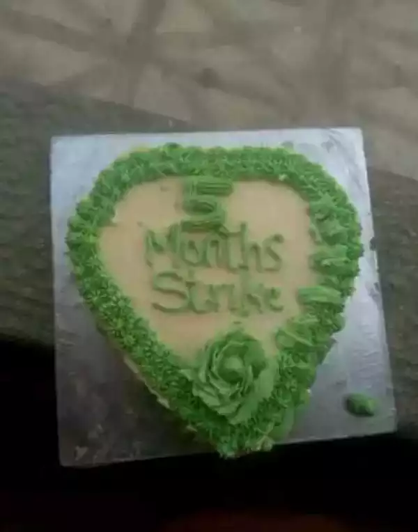 Too Funny!! A Student In LAUTECH Made A 5 Months Strike AnniversaryCake! (Photos)